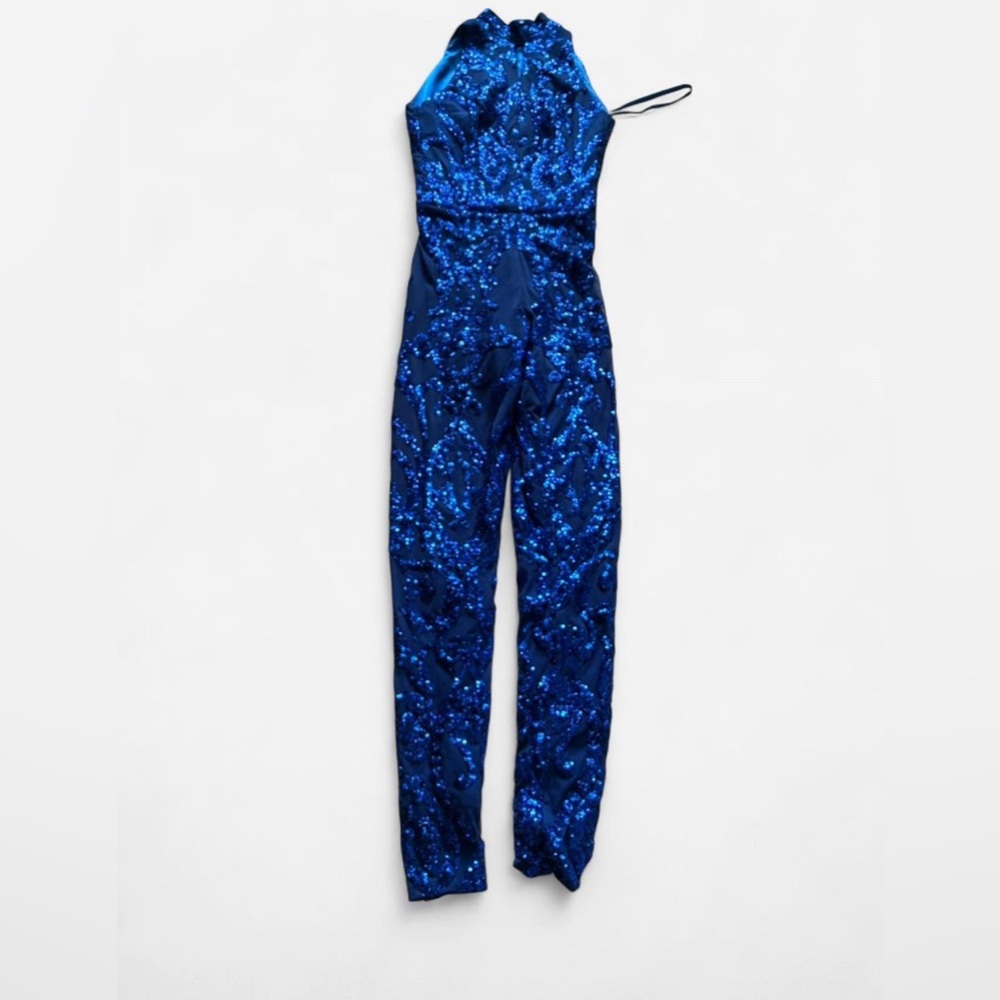 Fashion Nova Sparkling Blue Jumpsuit